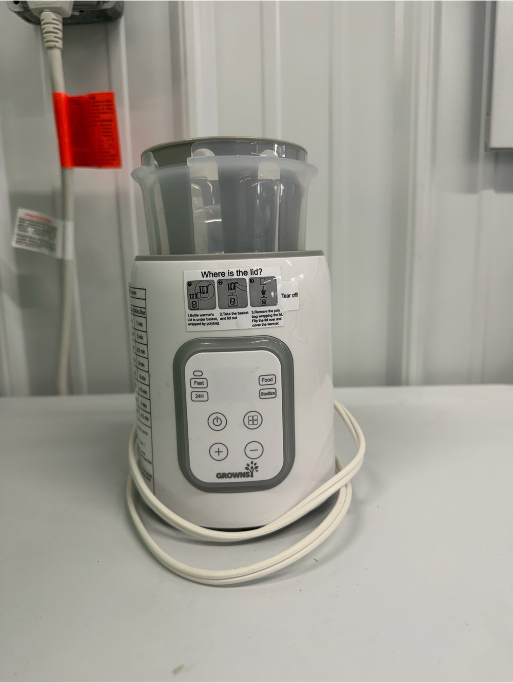 Growsns White Electric Baby Bottle Sterilizer/Warmer